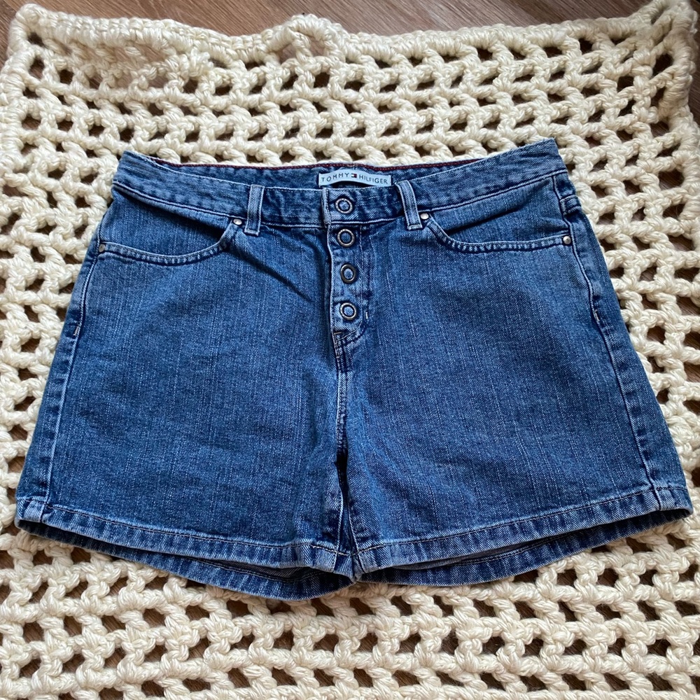 Tommy Hilfiger Button Fly Denim Shorts